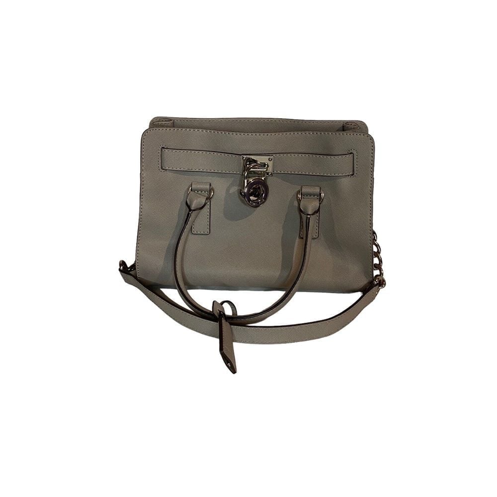 Michael Kors Gray leather Hamilton tote shoulder bag