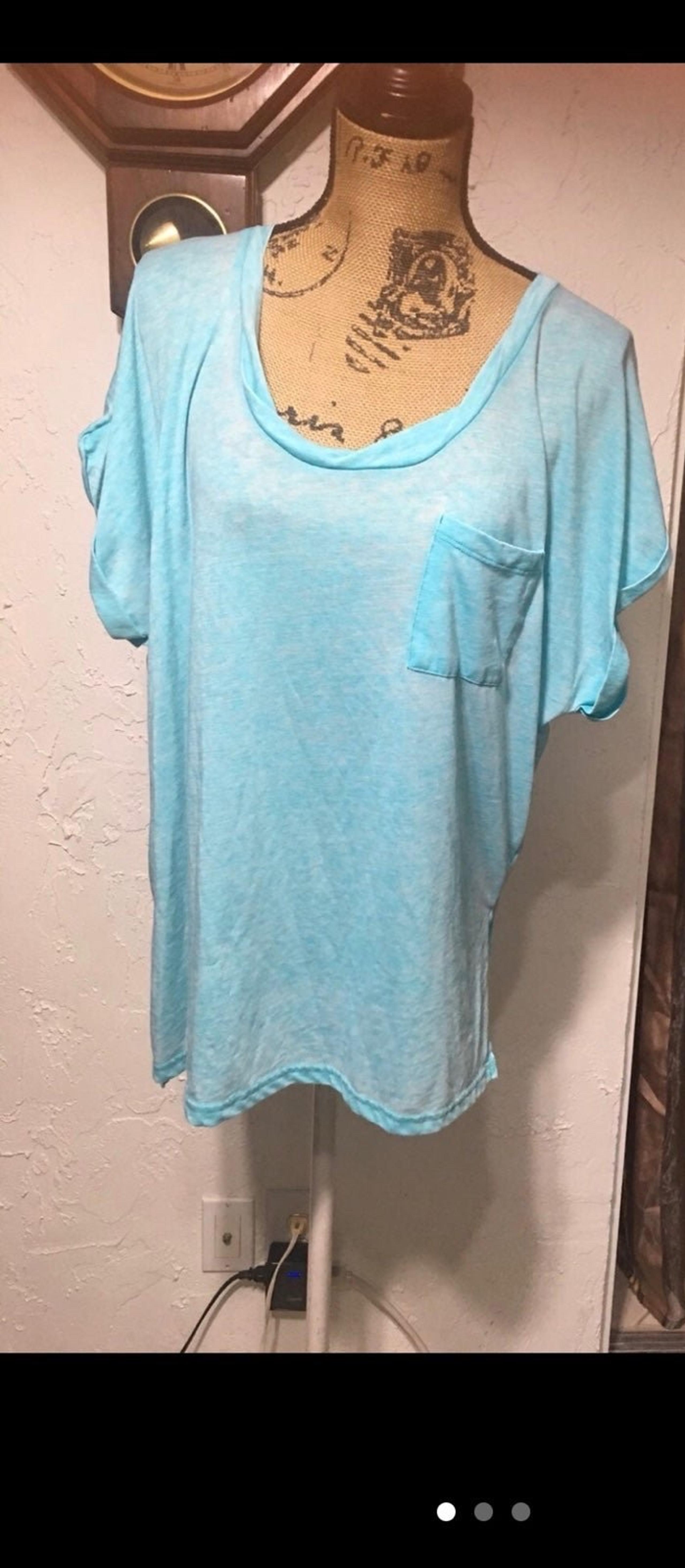 Rex women blue Top short sleeves Size XL