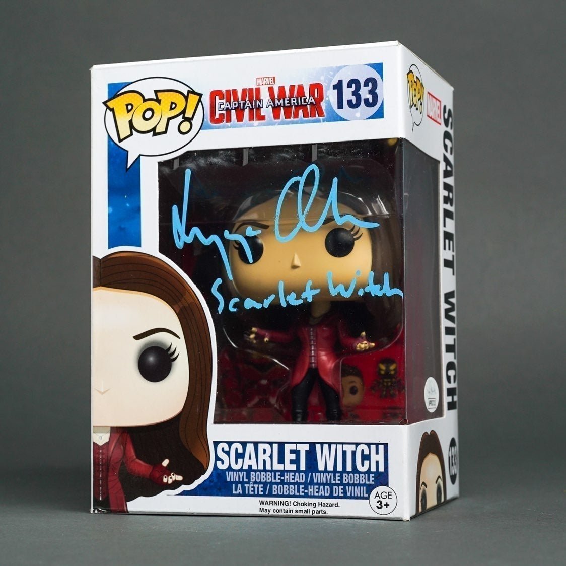 Elizabeth Olsen Scarlet Witch Signed Funko Pop JSA
