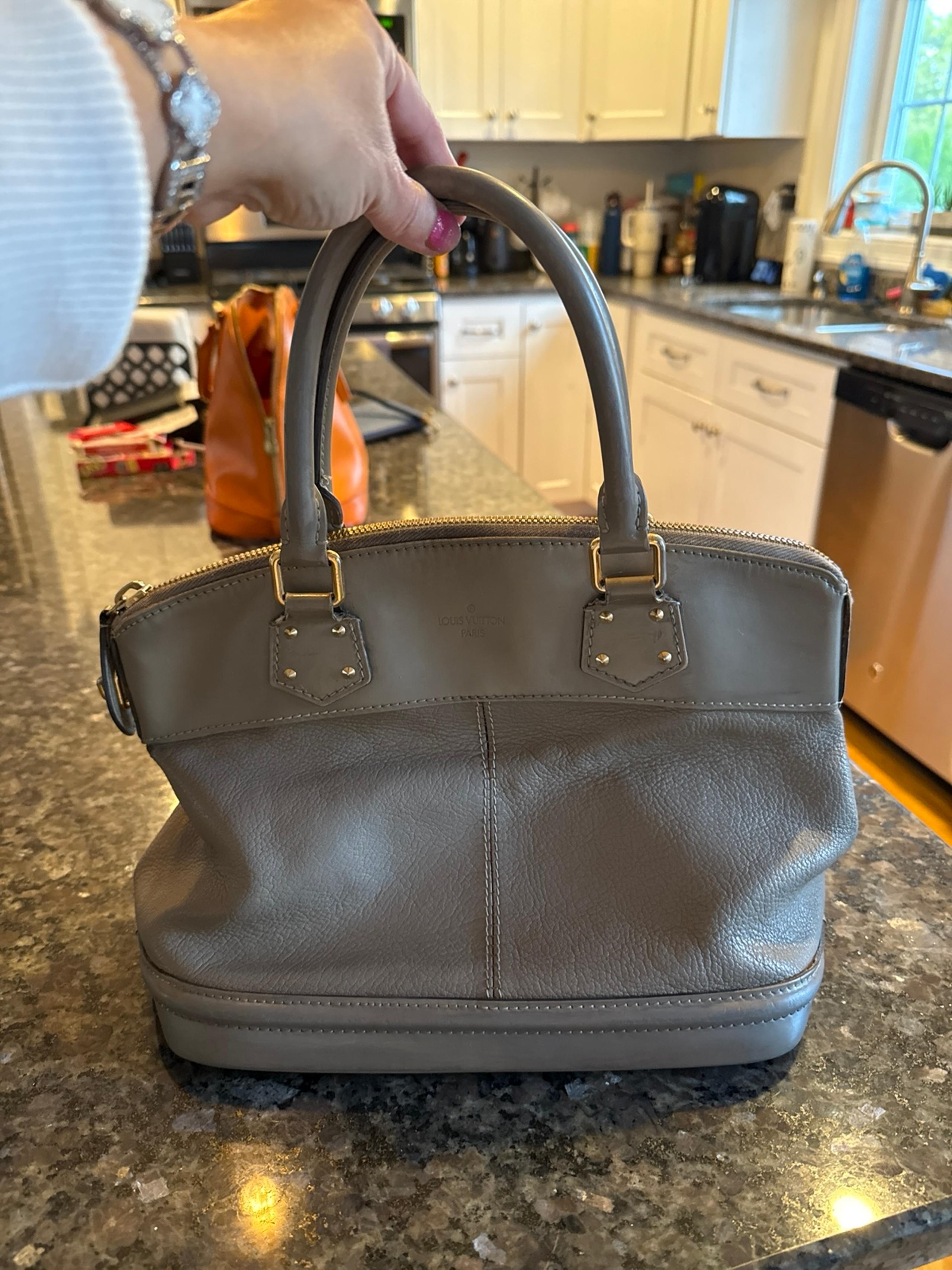 Authentic Louis Vuitton LV Hand Bag Lockit Grey Suhali 4513816