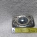 Grey Compressed Stone Western Belt Buckle Silver Edge Great Vintage Condition