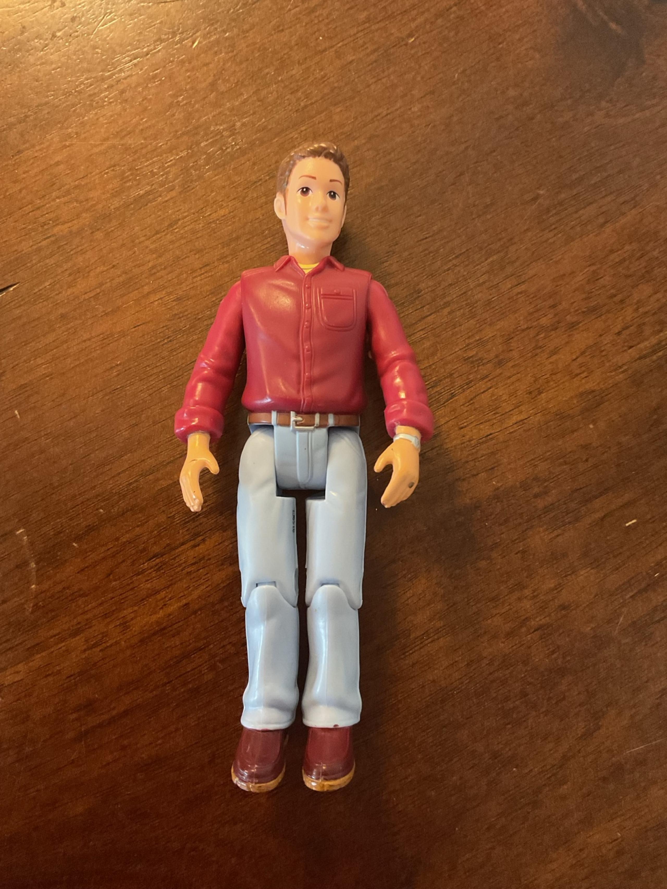 Fisher-Price Loving Family Dollhouse 2006 Dad Father Doll Red Shirt Jeans