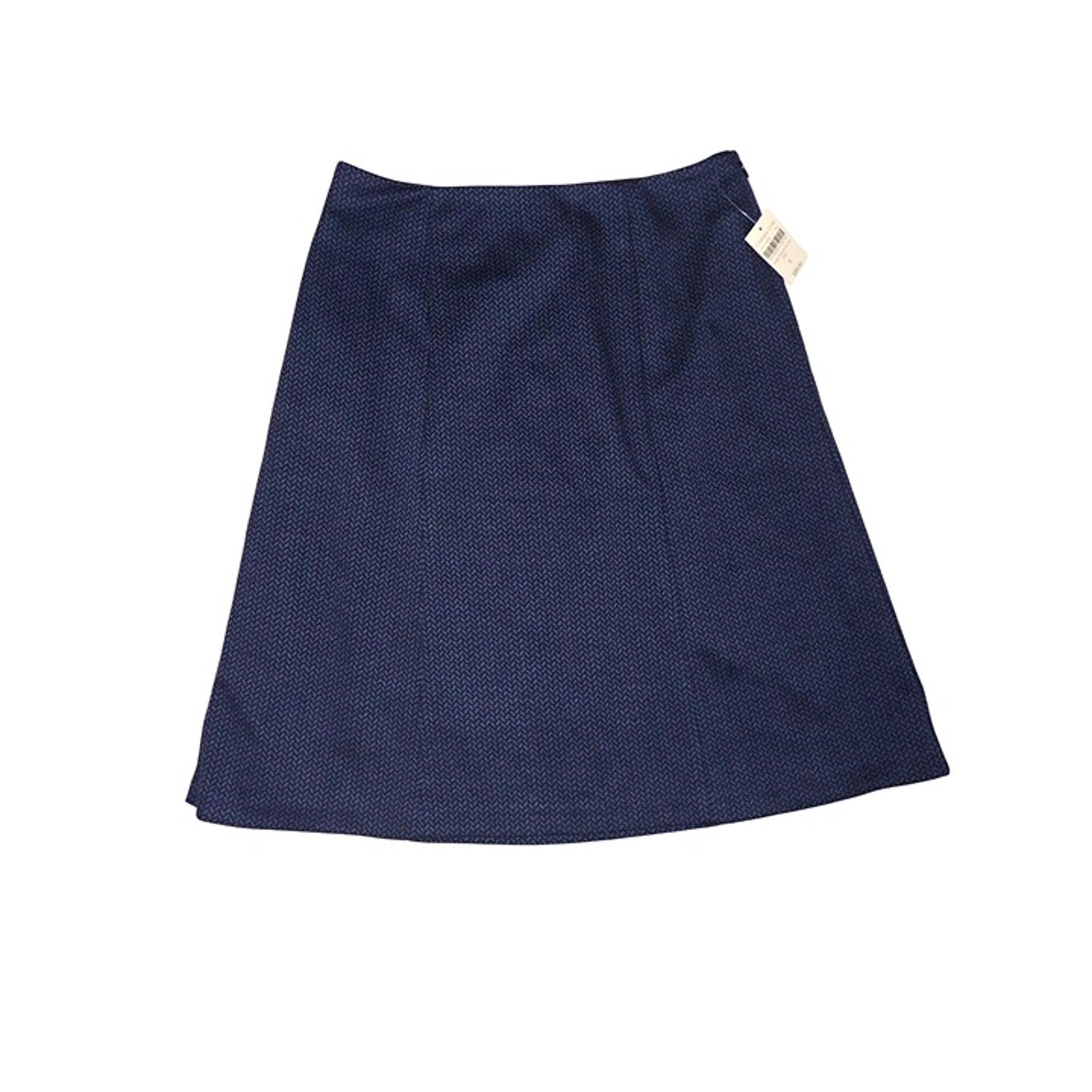Coldwater Creek Ponte Chevron A line Skirt Women 5 gray New Classic Career
