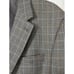Ralph Lauren Chaps Sport Coat Blazer Men 44S Tan 100% Silk Houndstooth Gun Check