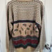 Men's Vintage Hogan Wool Blend V-Neck Paisley Pullover Sweater XL