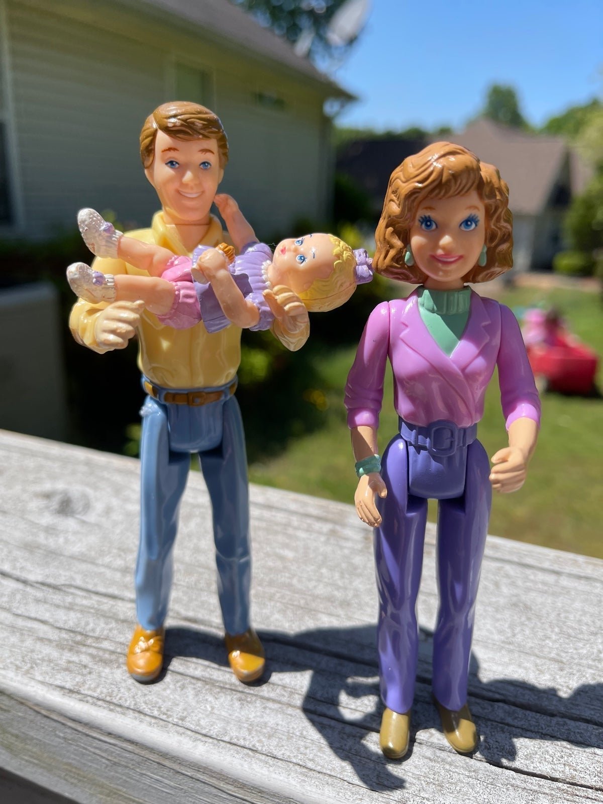 Playskool Vintage Playskool Loving Family Dollhouse Mom Dad baby Figures