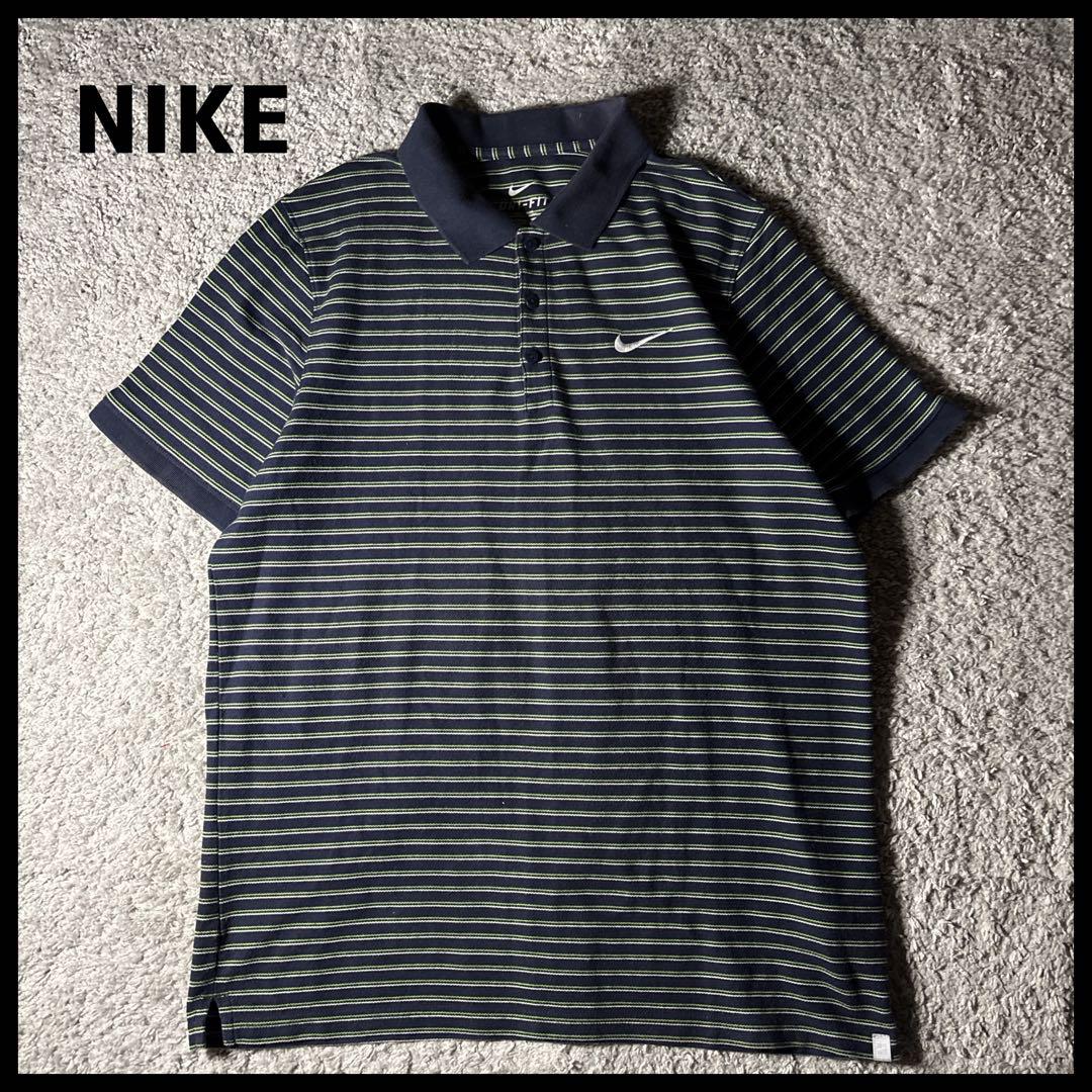 Nike One-Point Embroidered Logo Polo Shirt, Striped, Unisex