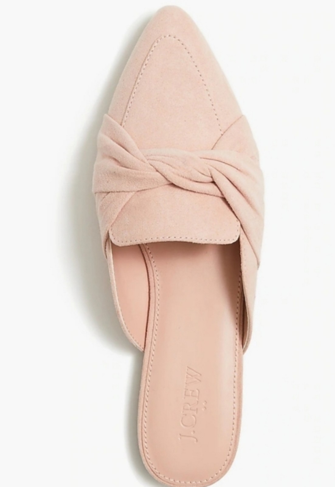 J. Crew Pointed Toe mule slip on, blush, size 7.5