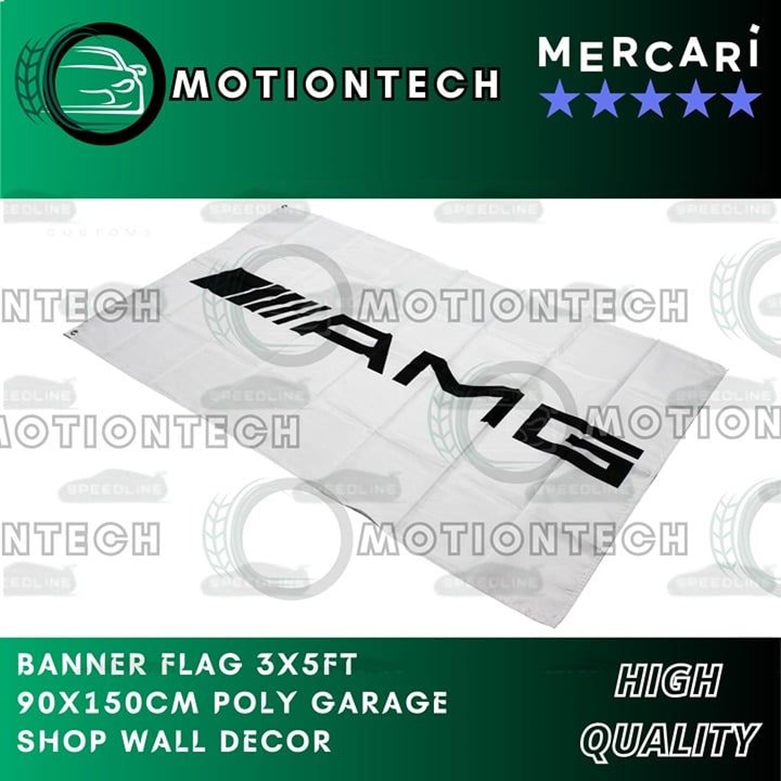 AMG Banner Flag 3x5ft 90x150cm Poly Garage Shop Wall Decoration New