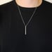 NEW Handmade Bar Silver Stainless Steel Chain Necklace for Men