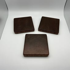 Handcrafted Wooden Coasters, Set of 3