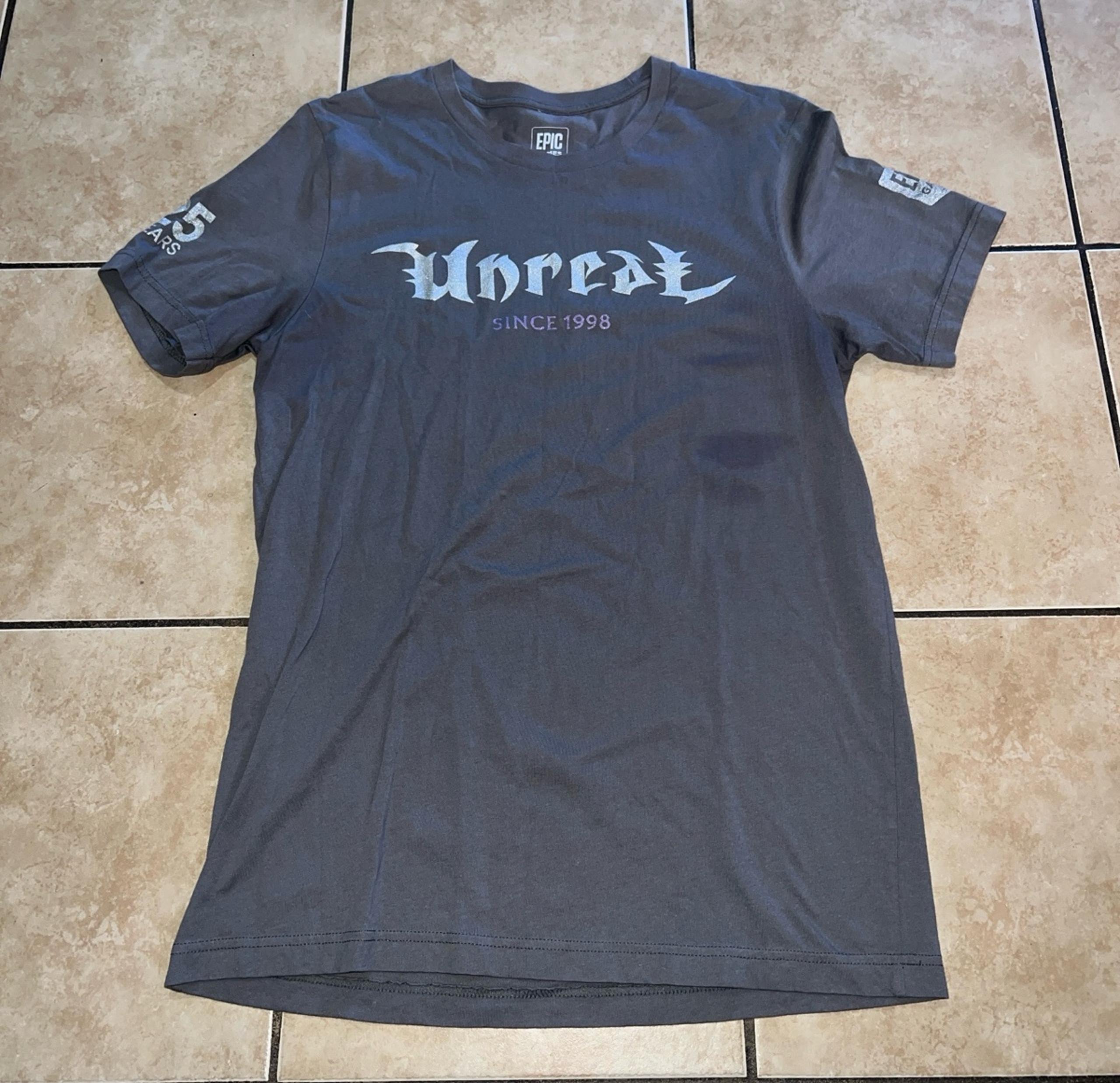 Unreal Engine Epic Games 25 Years Large 2023 T-Shirt Gray L