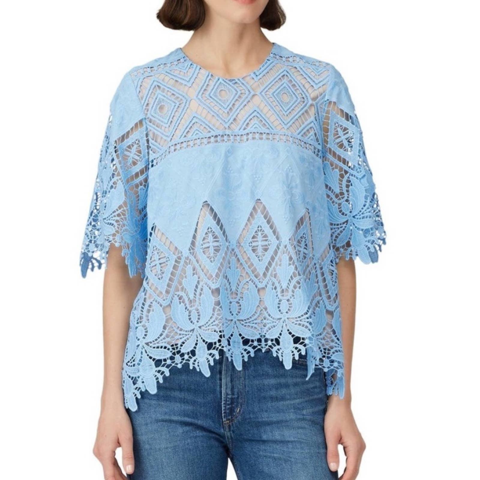 Hunter shops Bell Lace Fawn Blouse