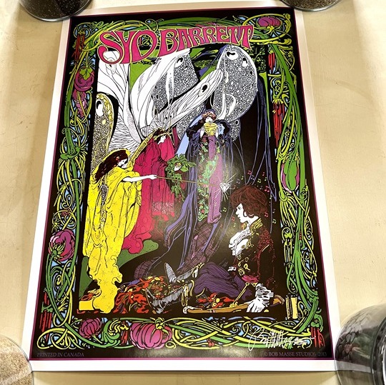 MINT/NM Syd Barrett Lithographic Poster 2013 Bob Masse Signed 17 x 24