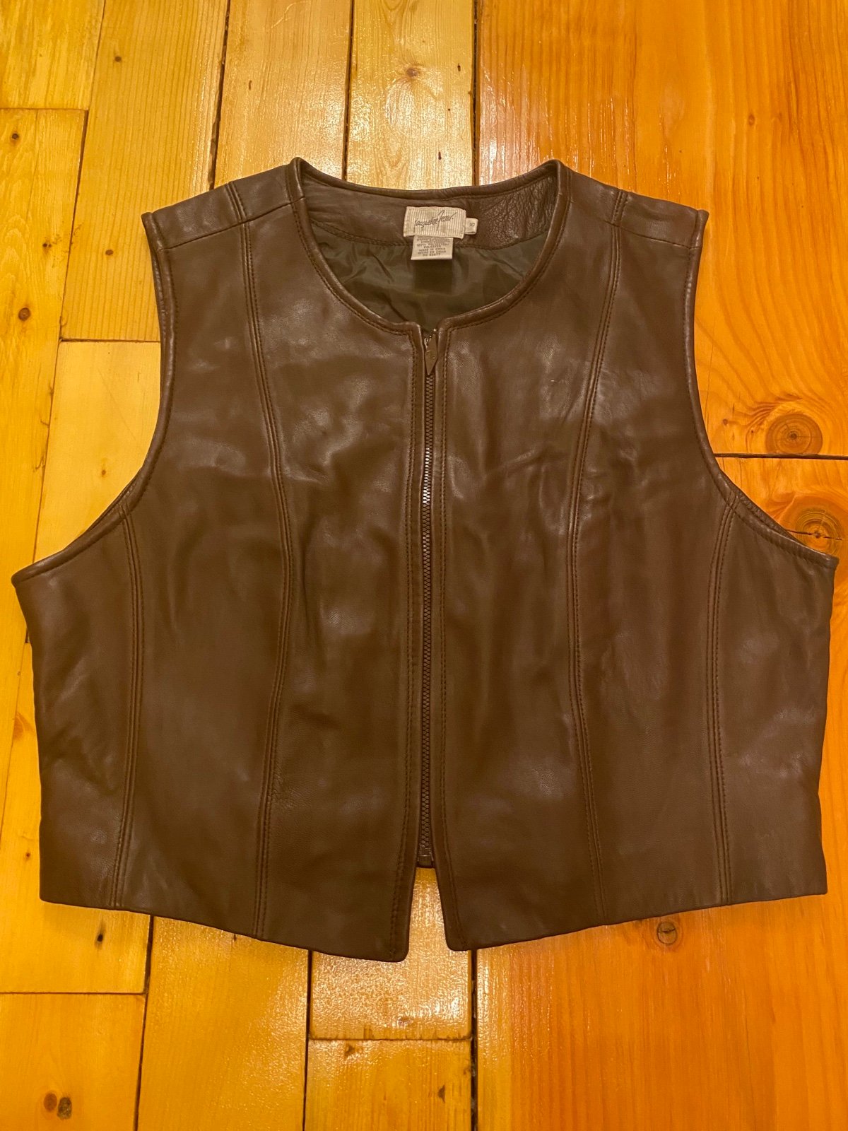 Vintage Jacqueline Ferrar Genuine Leather Vest
