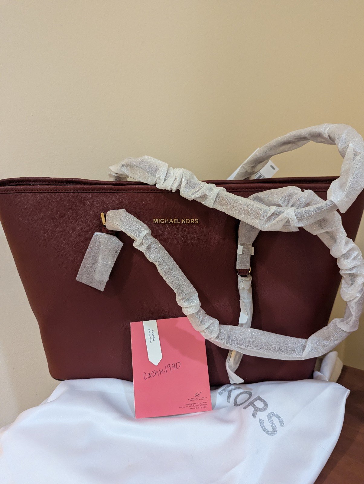 Michael Kors Jet Set Travel Medium Carryall Tote – Brandy color– New with Tags