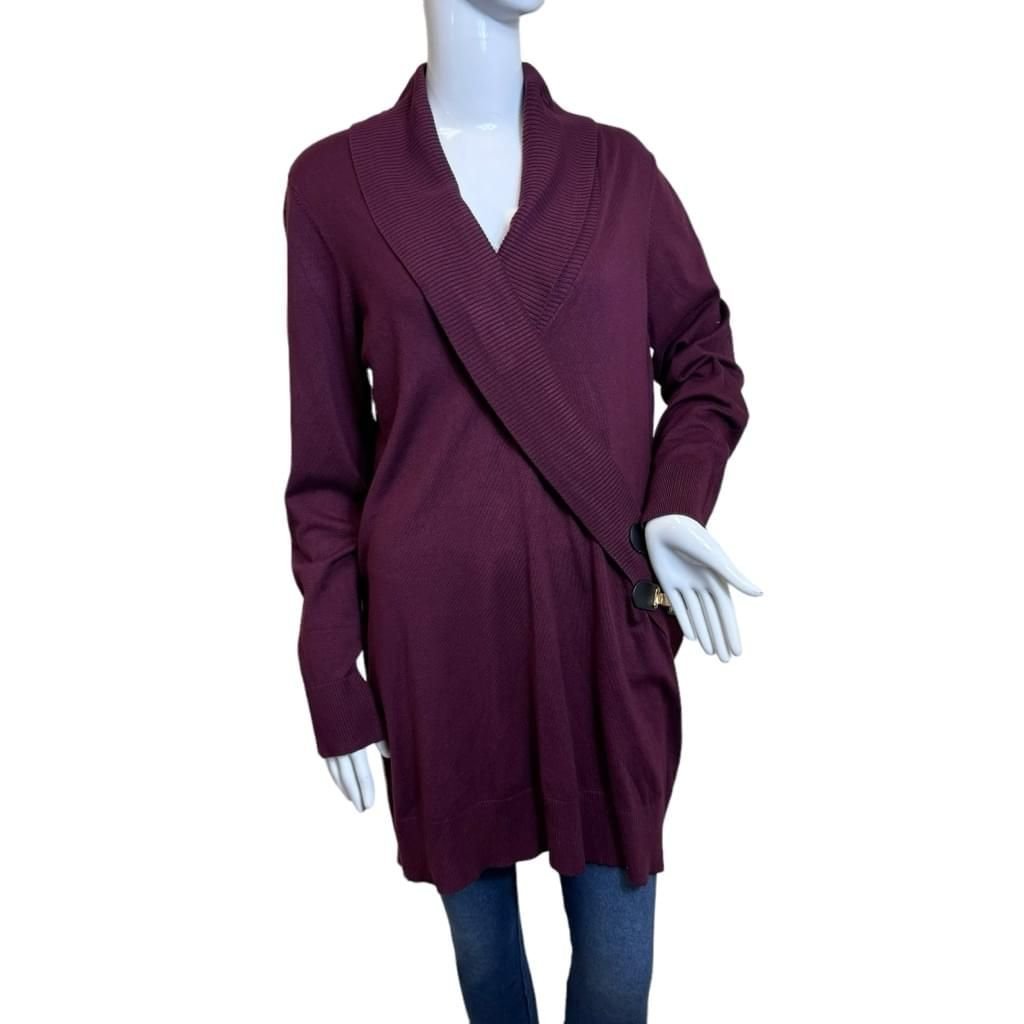 Women's INC Purple Cardigan Sweater Size XXL