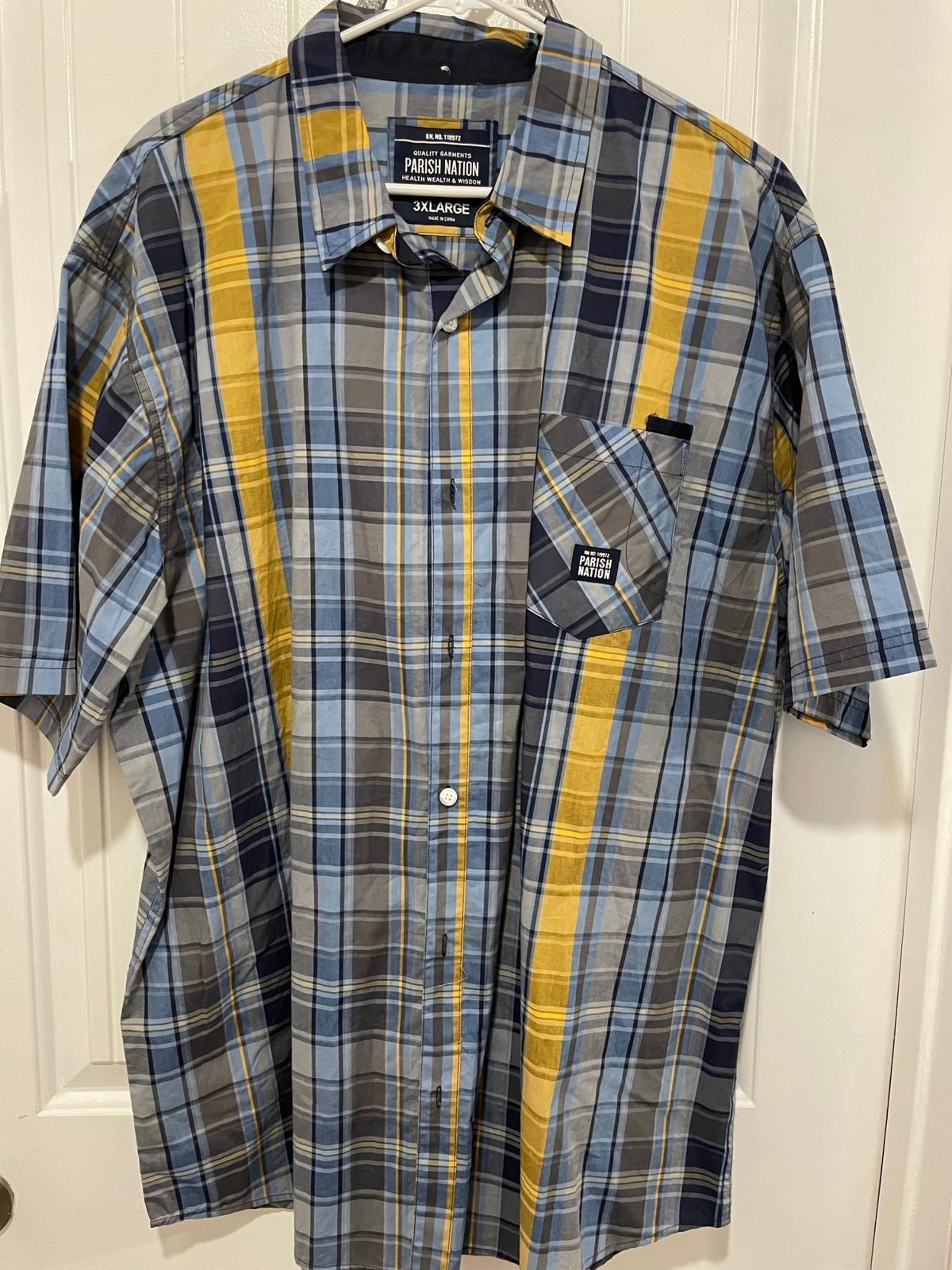 Parish Nation Men’s 3XL Button Short Sleeved Shirt