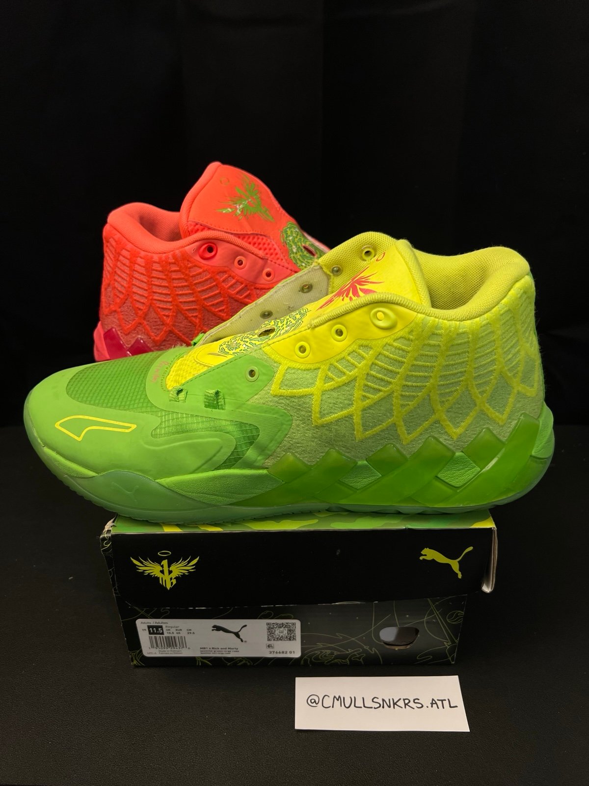 Size 11.5 - PUMA MB.01 x Rick and Morty Green/Red 2022