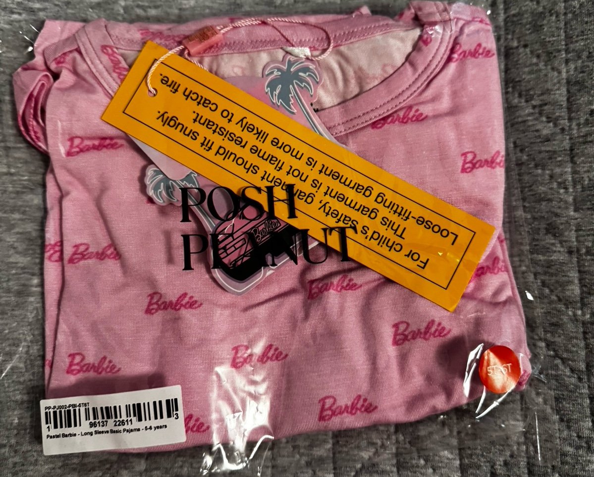 Posh Peanut Pastel Barbie, Long Sleeve PJs Set, 5/6, NWT