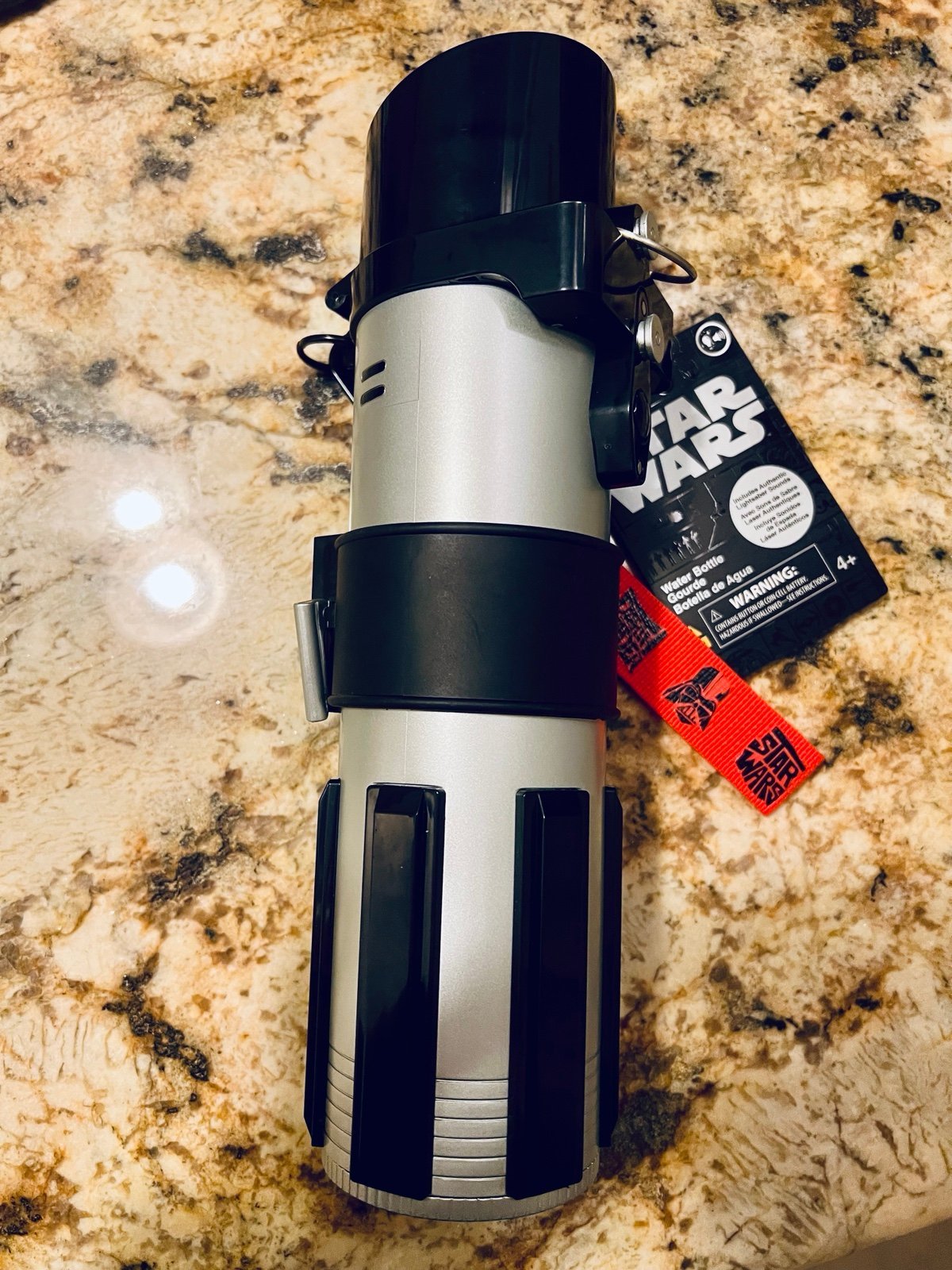 Disney Star Wars LIGHTSABER Water Bottle Darth Vader Hilt Light-up & Sounds