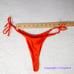 New! Zulu & Zephyr Free People Tie Curve Brief Bikini Bottoms orange red, size 2
