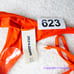 New! Zulu & Zephyr Free People Tie Curve Brief Bikini Bottoms orange red, size 2