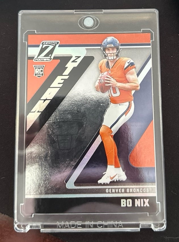 Bo Nix Z Team rookie short print