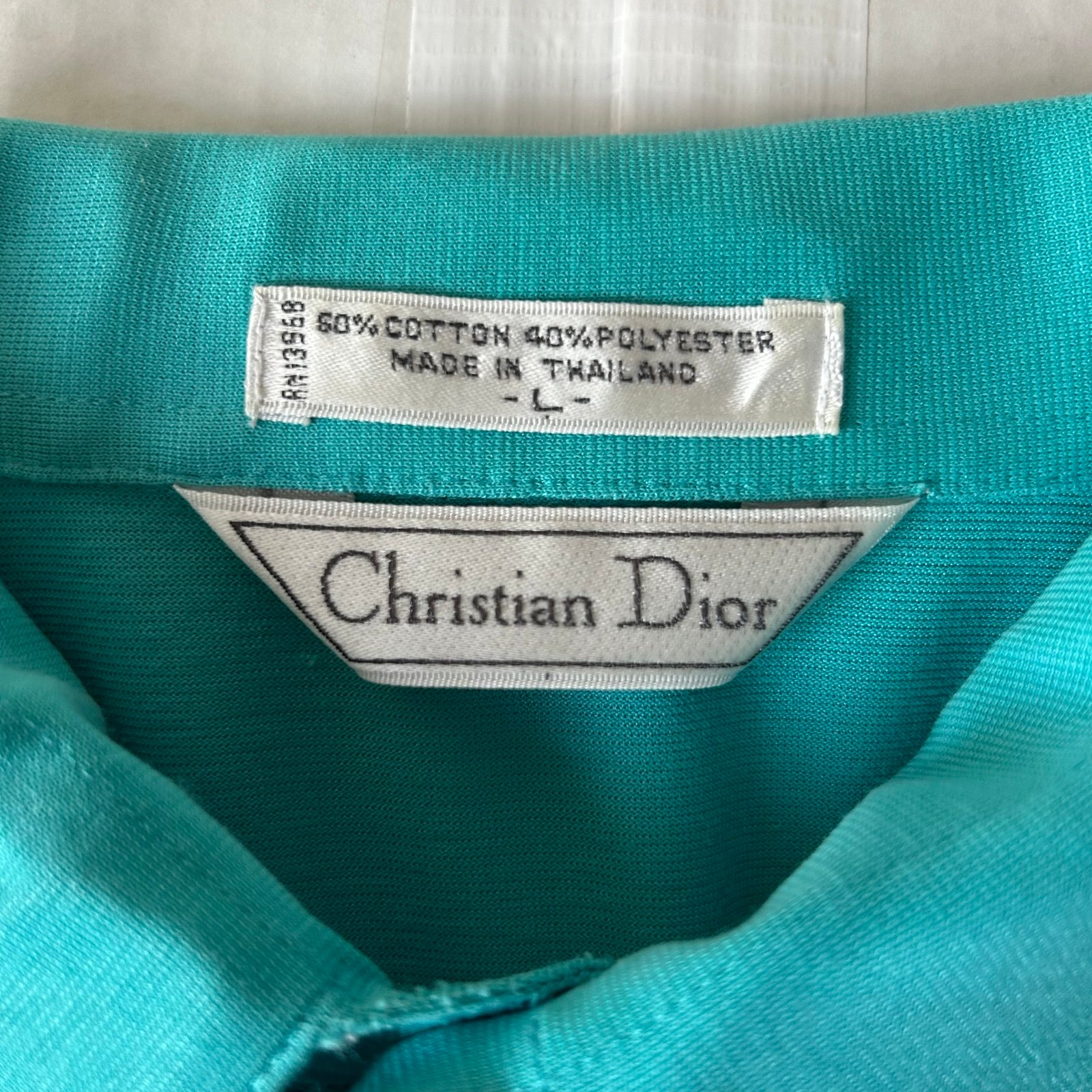 Vintage Christian Dior Short Sleeve Polo Shirt Sz Large