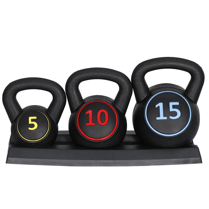 3PCS Kettlebell Weights Set with Tray for Training Home ExerciseFitness Workout