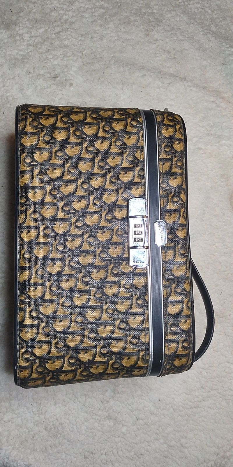 Vintage Christian Dior leather cosmetic