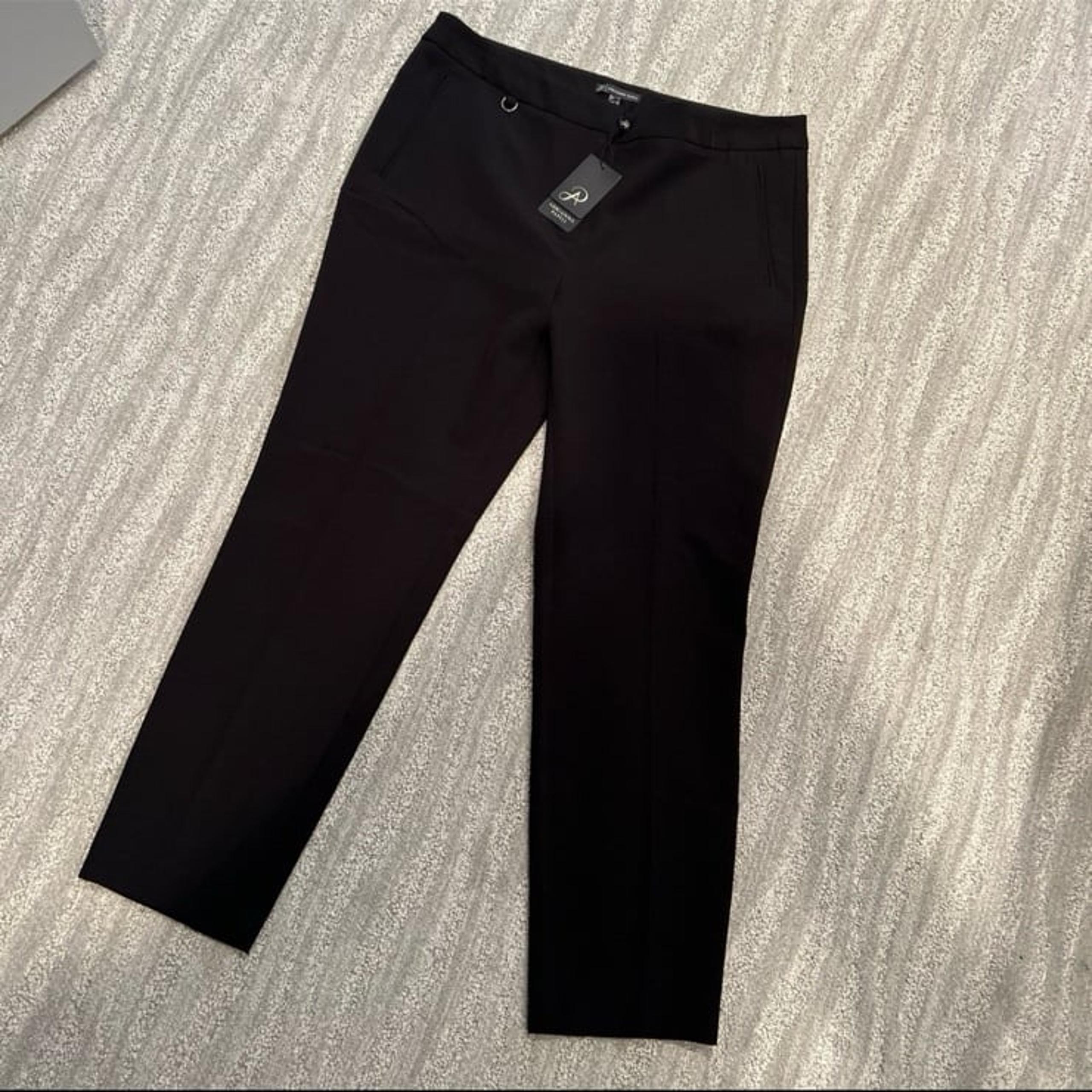 NWT Women Adrianna Papell Black Kate Fit Dress Pants