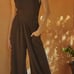 New! Free People Beach Dream One Piece Wide Leg XS Black Jumpsuit