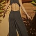 New! Free People Beach Dream One Piece Wide Leg XS Black Jumpsuit