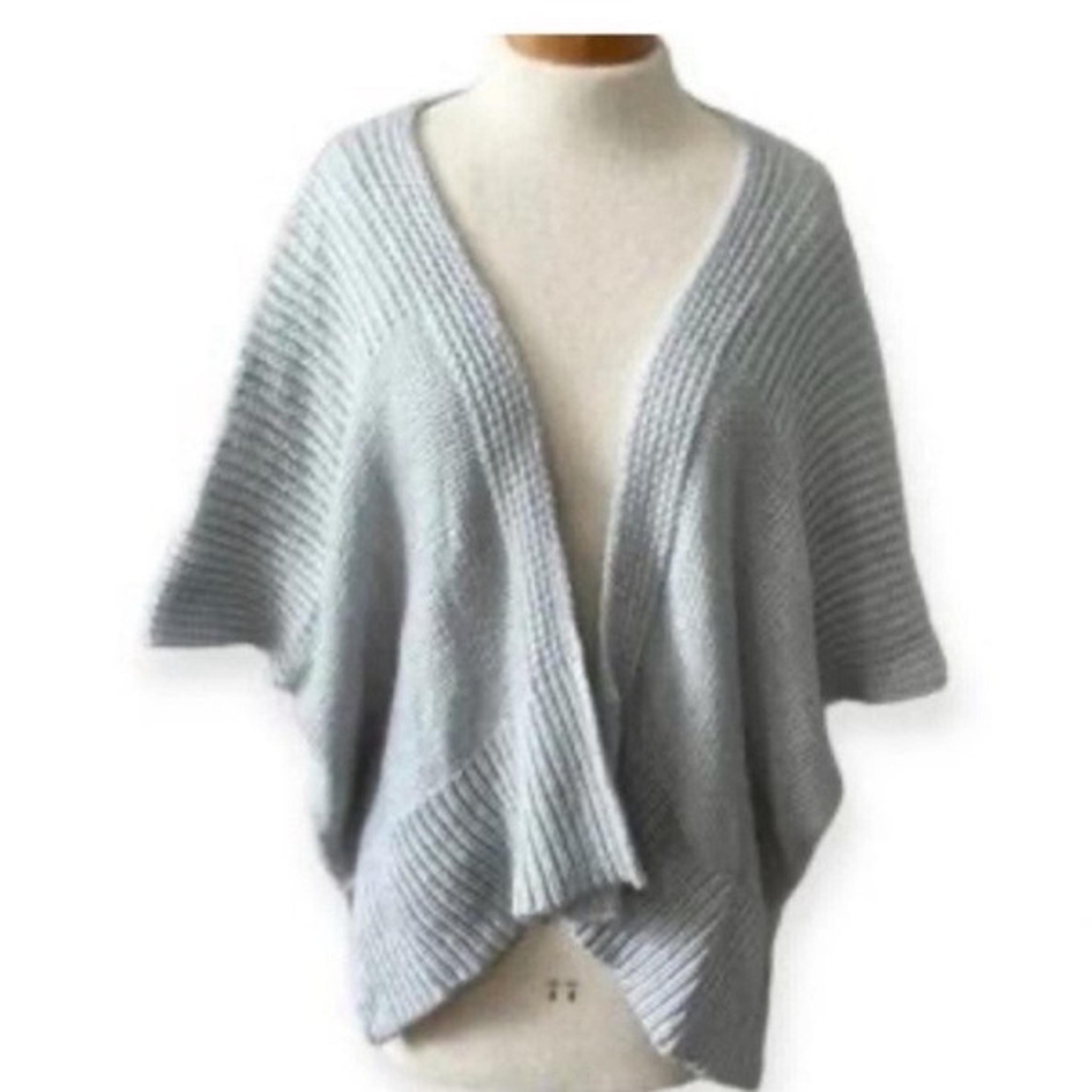 WOODEN SHIPS Wool Blend Open Cardigan Knit Gray Small / Medium Sweater