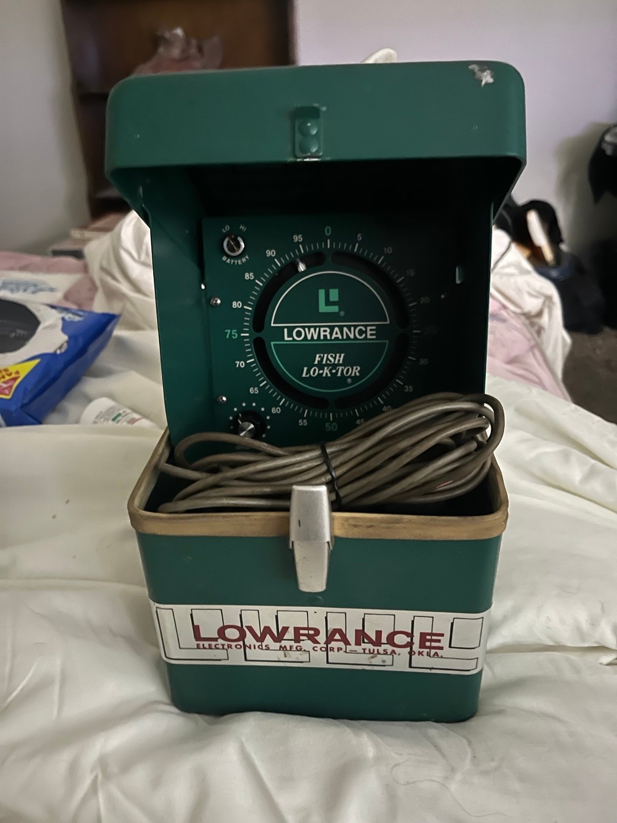 Vintage Lowrance LO-K-TOR Fish Finder Locator LFP-300D UNTESTED “Unit Only”