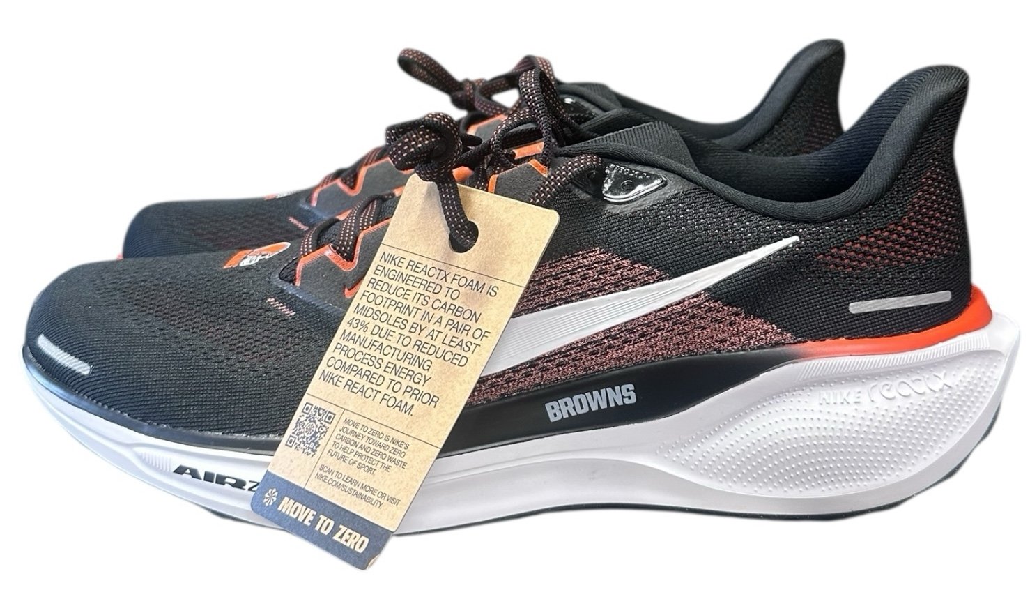 Cleveland Browns Nike Mens Pegasus 41 Size 11.5 Shoes Brown Running Sneakers NFL