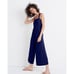 Madewell Smocked Button-Front Crop Jumpsuit Size 0