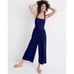 Madewell Smocked Button-Front Crop Jumpsuit Size 0