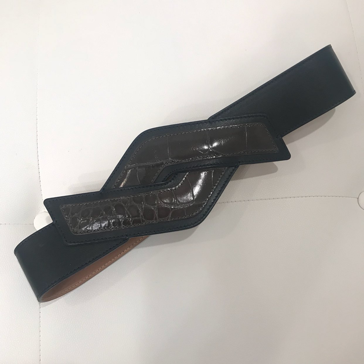 Emporio Armani Leather Belt Sz 40