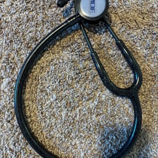 Black Glitter MDF Stethoscope