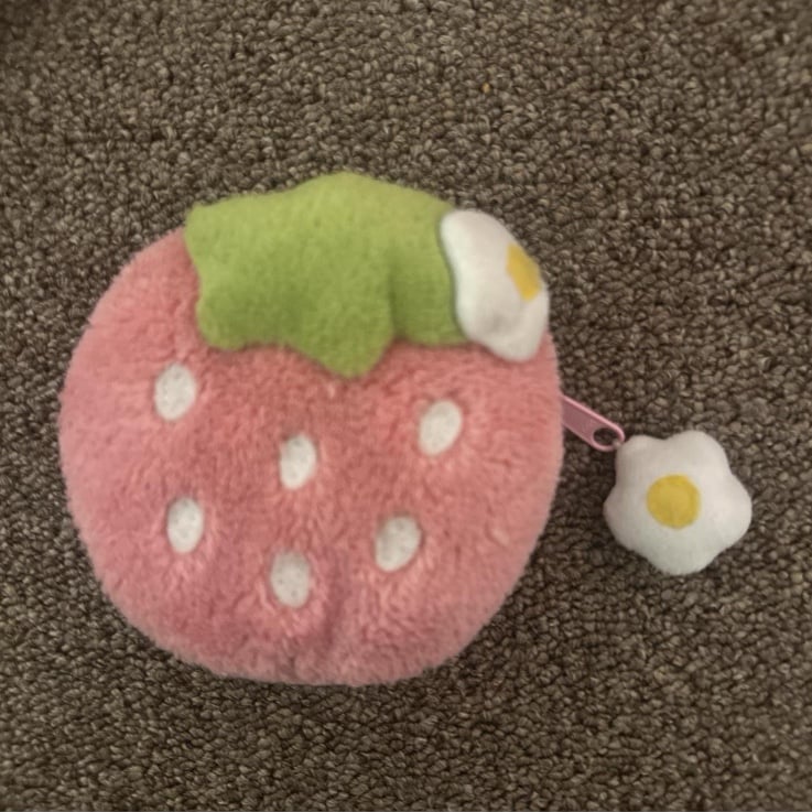 RARE mother garden pink strawberry pouch