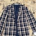 IZOD NWT! Boy'S 408 Navy Blue /Cream Plaid Blazer Size 10R