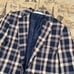IZOD NWT! Boy'S 408 Navy Blue /Cream Plaid Blazer Size 10R
