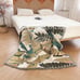 Boho leaves knitted fluffy throw blanket 50 * 60
