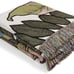 Boho leaves knitted fluffy throw blanket 50 * 60