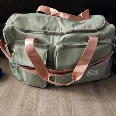 Small Gym Bag for Women, Waterproof Duffle Bag Carry On Weekender Bag with Shoe