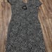 Vintage Howard Wolf black and white polka dot midi dress with a v-neckline