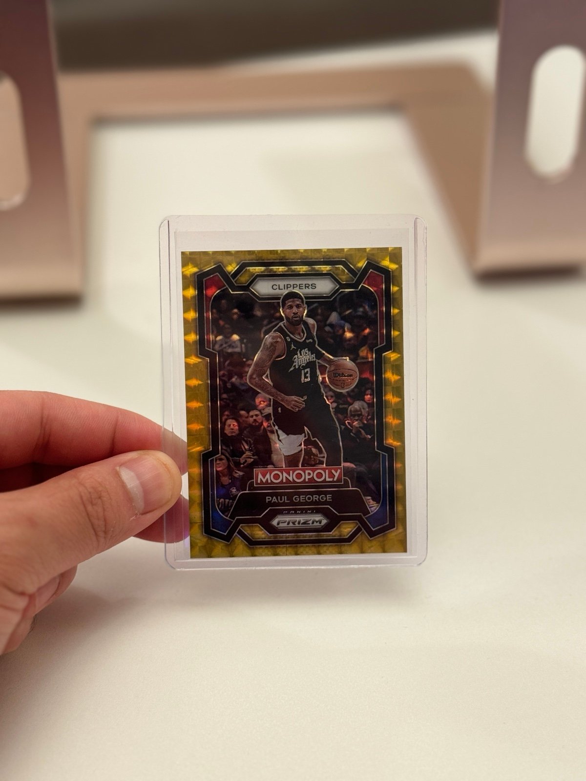 Paul George Monopoly Prizm 21/49 Gold Holo