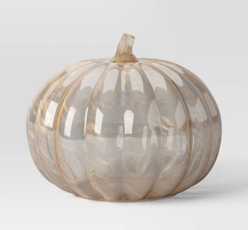Target Threshold Large Champagne Harvest Marble Glass Pumpkin
